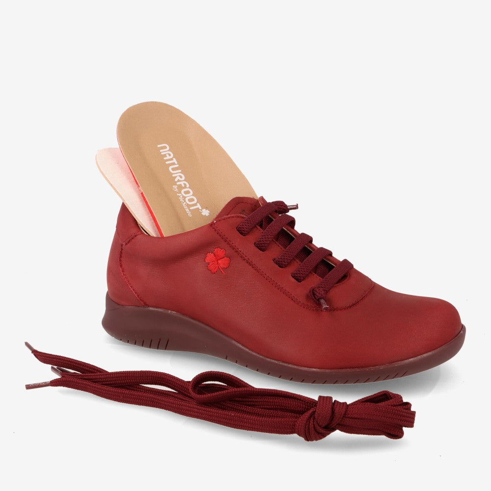 Zapatos respetuosos para mujer NATURFOOT by PIESANTO 265991 Cereza