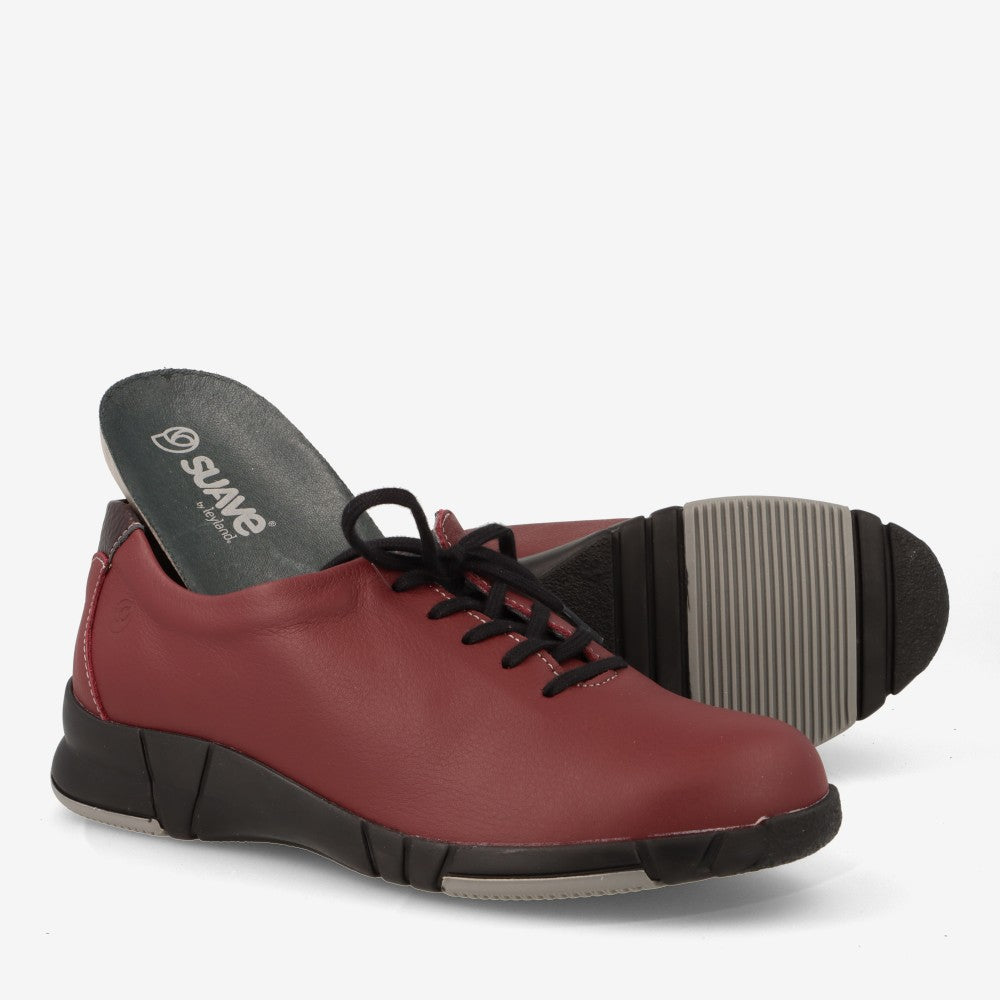 Zapatos mujer cordones SUAVE 3204 Burdeos